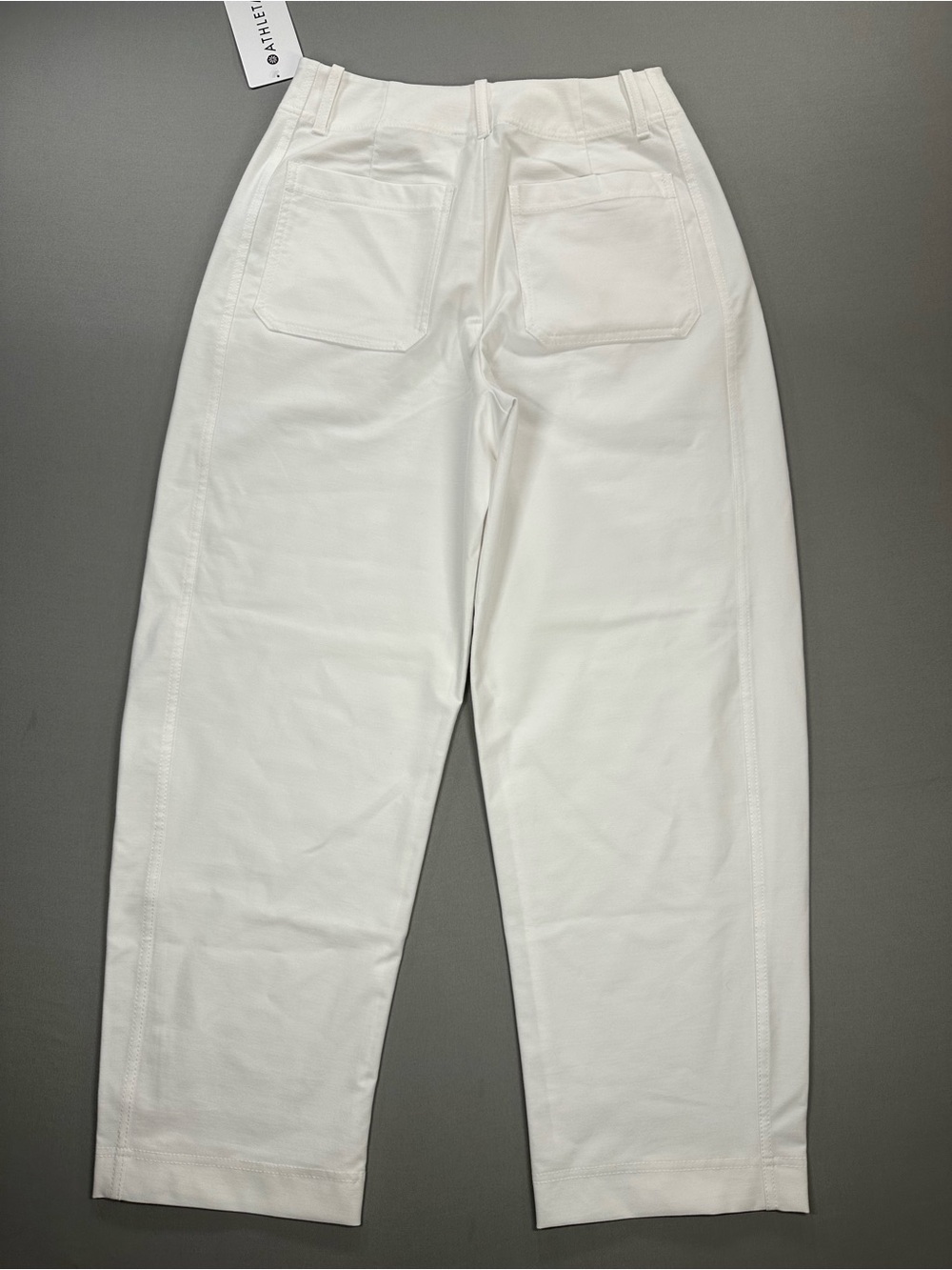 NWT Athleta Skyline High Rise Barrel Leg Pant, Bright White - Womens 6 - Picture 10 of 16